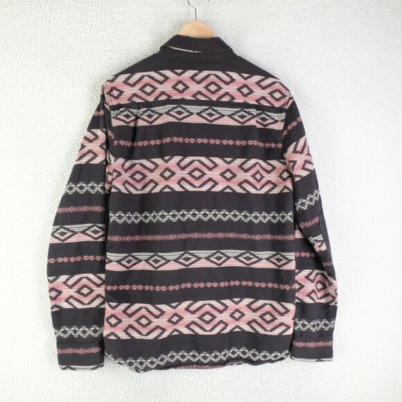 Roark Shacket Womens Medium Black Pink Shirt Jacket Southwestern Classic Fit - Picture 4 of 9